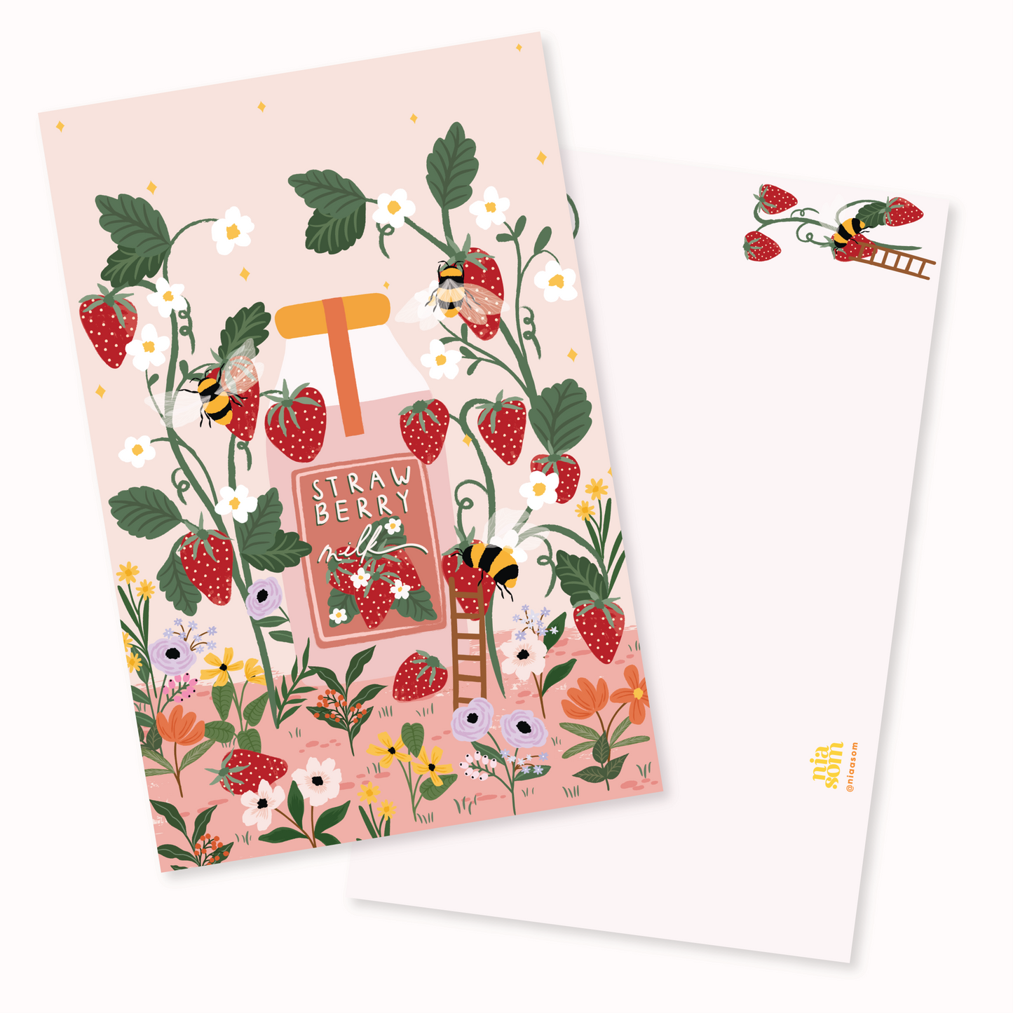 Bees & The Berries Postcard