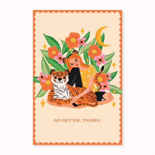 Get Em Tigers! Postcard