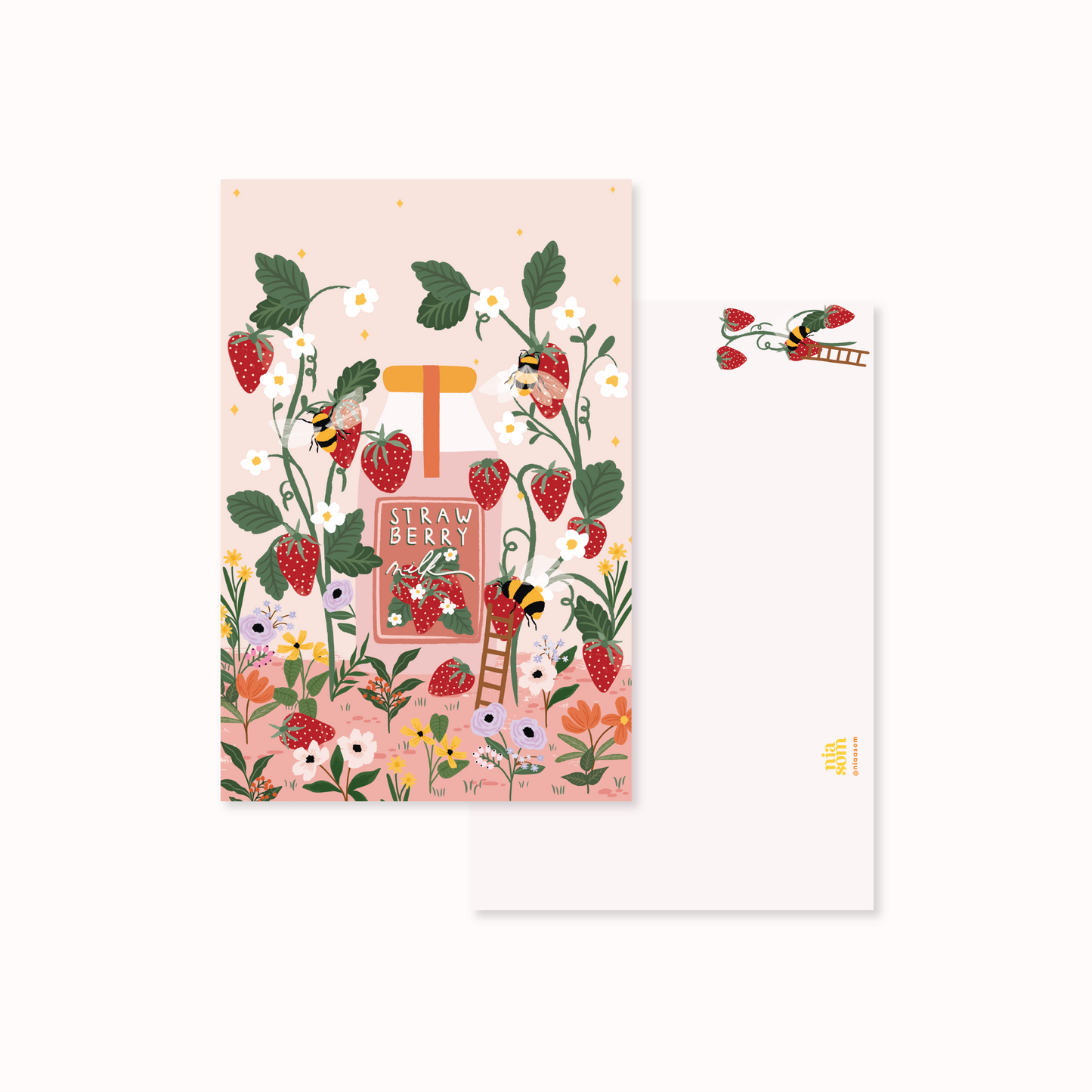 Bees & The Berries Postcard