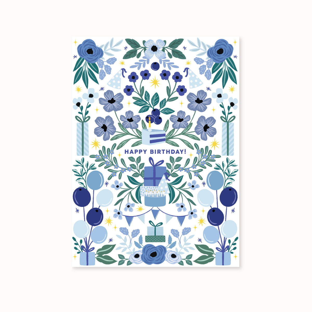 Blueberry Eyes Greeting Card