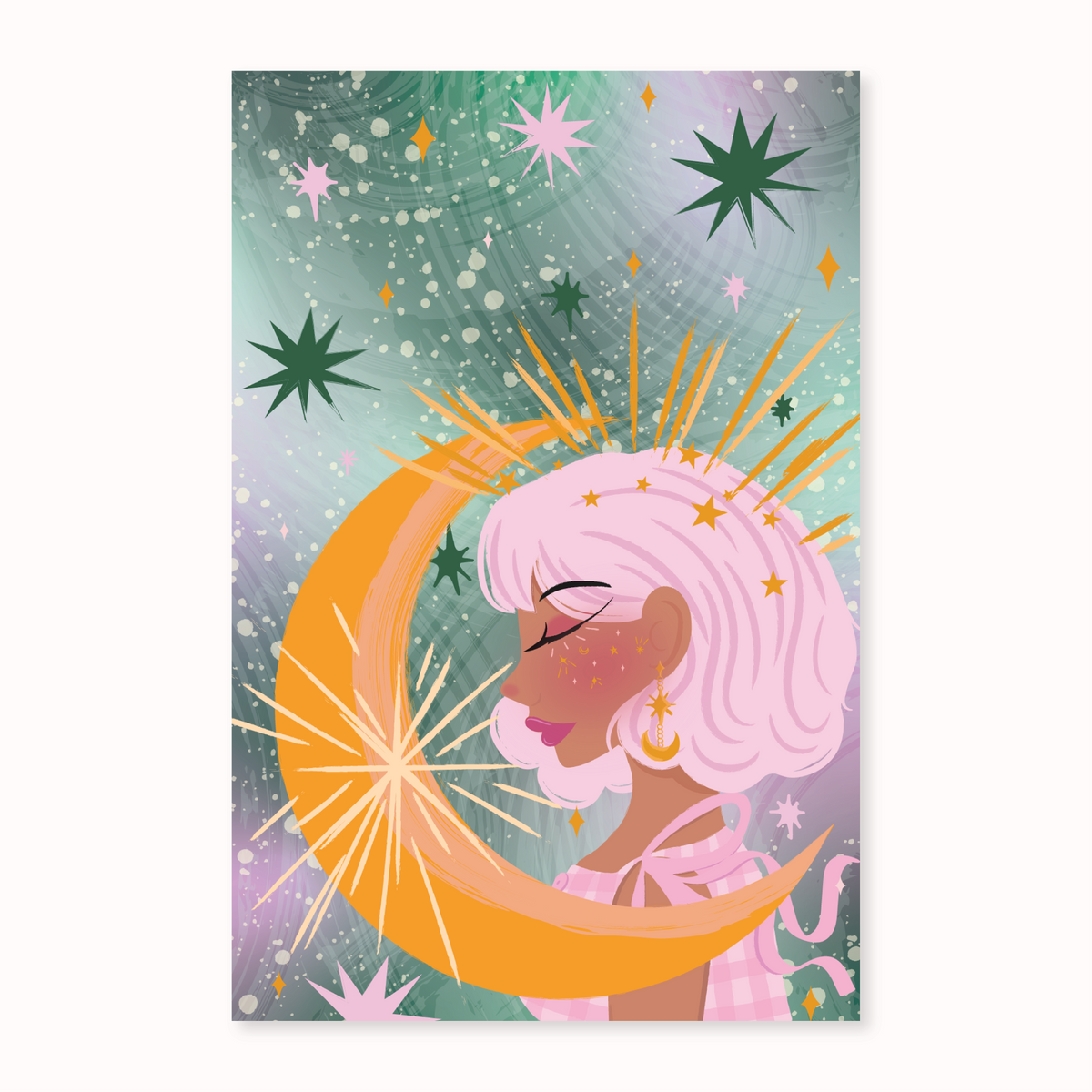 Her And The Moon Postcard
