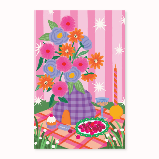 On The Table Postcard