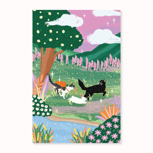 Run Babies Run Postcard