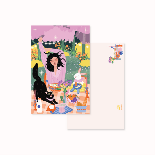 Sleepy Breakfast Club Postcard